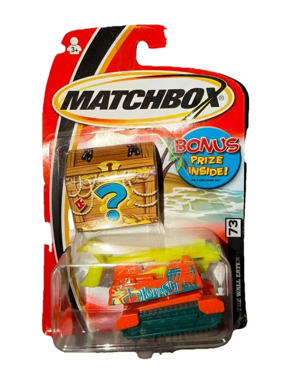 Matchbox 2004 Bonus Prize Inside The Wall Eater #73 Orange And Yellow